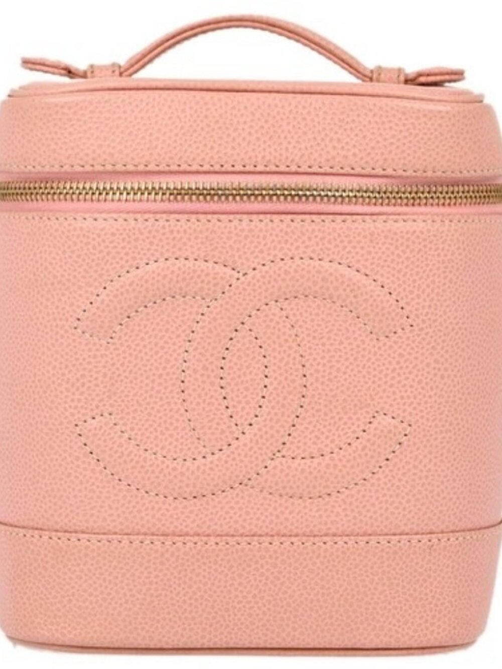 Chanel Pink Calfskin Timeless Vanity Handbag 114133
